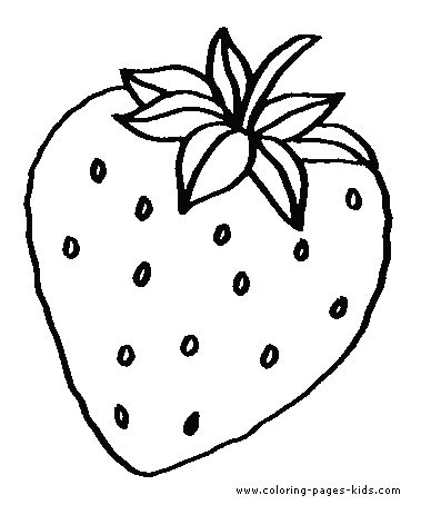 Printable Fruits Strawberry Coloring Pages