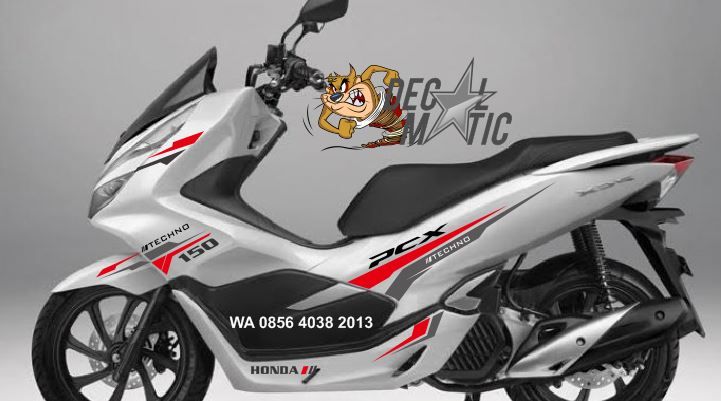 Cutting Sticker Motor Pcx Putih Cutting Sticker