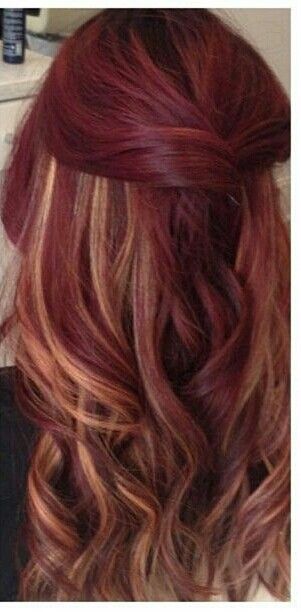 Best 25 Red Blonde Highlights Ideas On Pinterest Velvet Red And Kaboo Highlights Hair Colormagenta