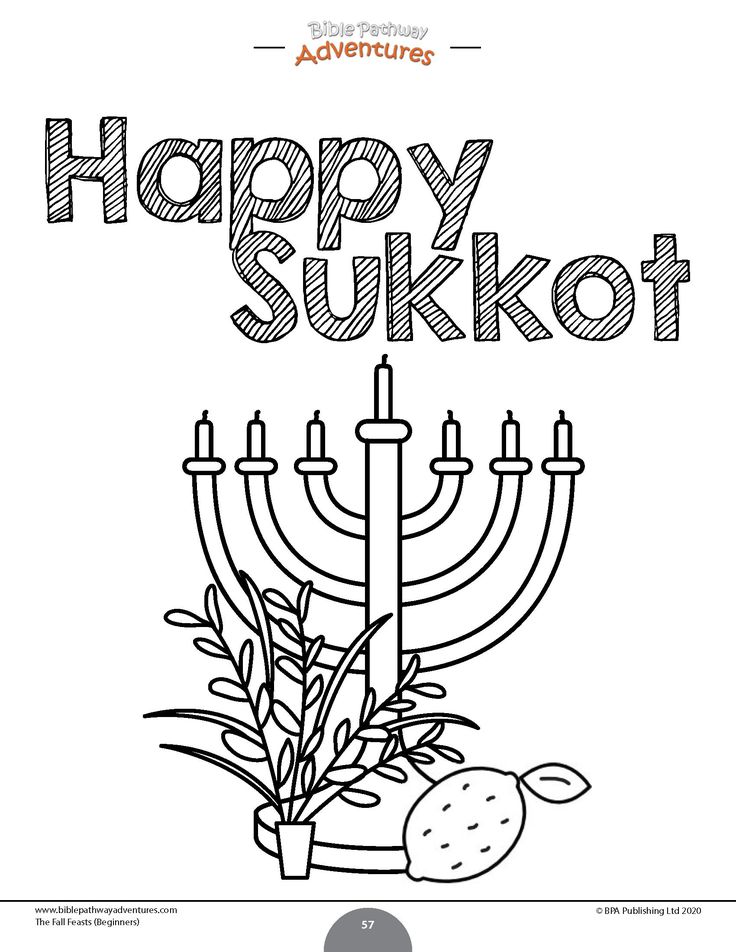 Sukkot coloring page in 2020 Book activities Bible lessons for kids