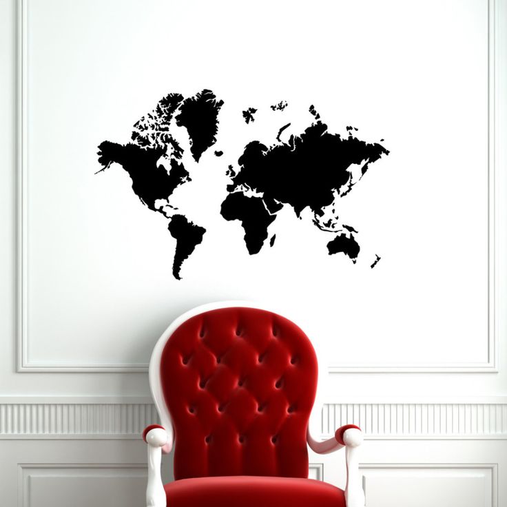 world map wall decal