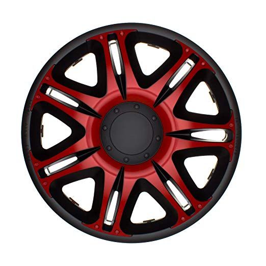 4 pc Enjoliveurs de roues NSR ROUGE-NOIR 14 pouces