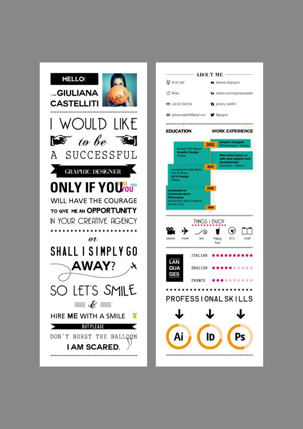 136 best Empleo 20 CV images on Pinterest Resume design - Unique Resume Designs