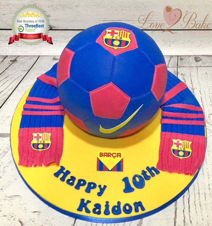Barcelona football cake by Love2bake - Nov 2018 Barcelona Football