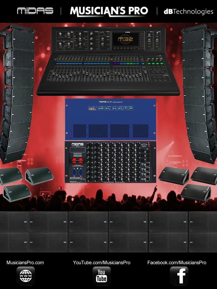 Midas M32 And Dl251 Mixing System Sound Stage Live Sound System Sound System