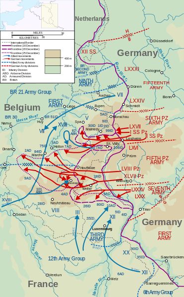 december 1944 world war ii the battle of the bulge begins with the surprise offensive of three german armies
