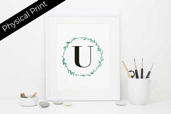 Letter Art Minimalist Print Wedding Gift Nursery Print Baby