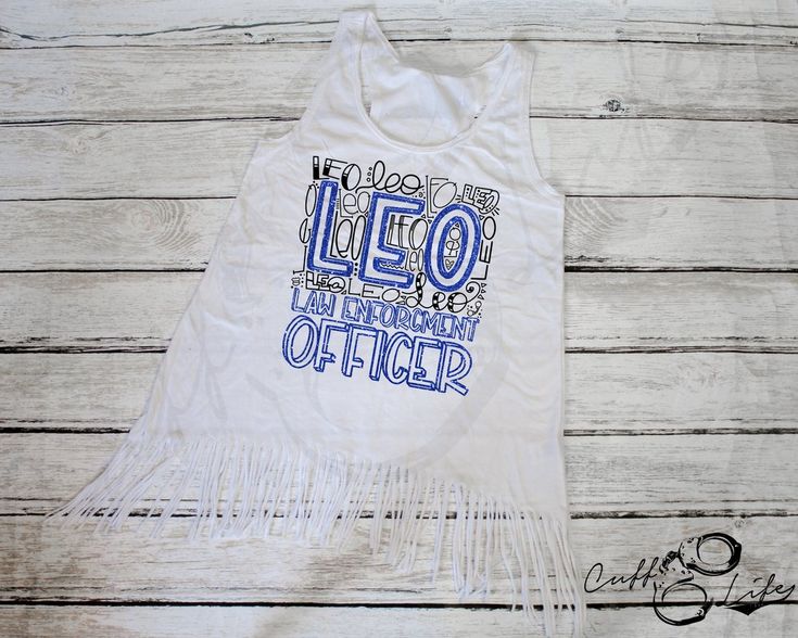 Happily Ever After Deputy Wife Fringe Tank Thin Blue Line Tank Police Wife Tank Deputy Wife Tank Police Wife Shirt LEOW Tank Top