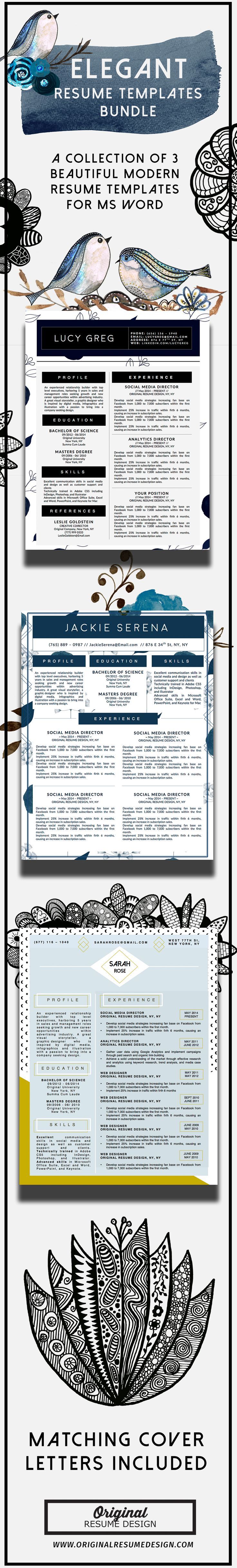 A collection of 3 Beautiful Elegant Modern Resume CV Templates with Matching Cover Letters for Microsoft Word by Original Resume Design. If you're a user experience professional, listen to The UX Blog Podcast on iTunes.