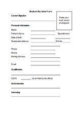 pin by farhaan sikandar on give my resume sample printable forms students biodata format