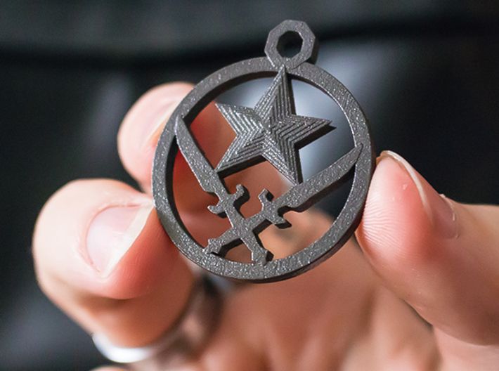 Stainless Steel Pendant Large Trike 3 D Stainless Steel Pendant Large Trike 3 D