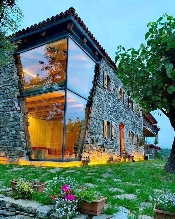 Stunning Rustic Stone House with a Modern Touch | iDesignArch | Interior Design,...