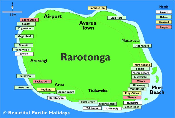 Map Of Cook Islands Accommodation Map Of Cook Islands Accommodation