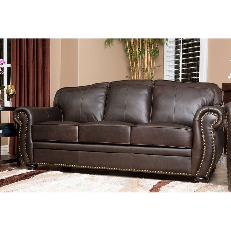Pin On New House Ideas Pin On New House Ideas, Abbyson Richfield Top Grain Leather Sofa