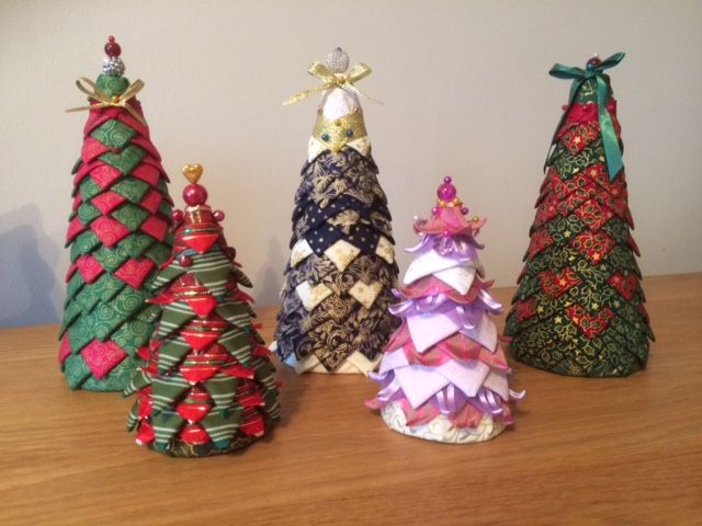 christmas trees i made these folded fabric ornaments for fabric christmas ornaments to make