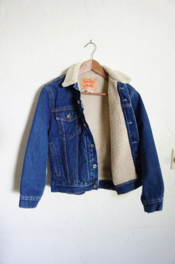 Best 25+ Lined Denim Jacket Ideas On Pinterest Levi Strauss Vintage 90's Levi Strauss faux Sheep-skin lined Denim Jacket/ Outerwear/ Unisex/ - Best 25+ Lined Denim Jacket Ideas On Pinterest Levi Strauss