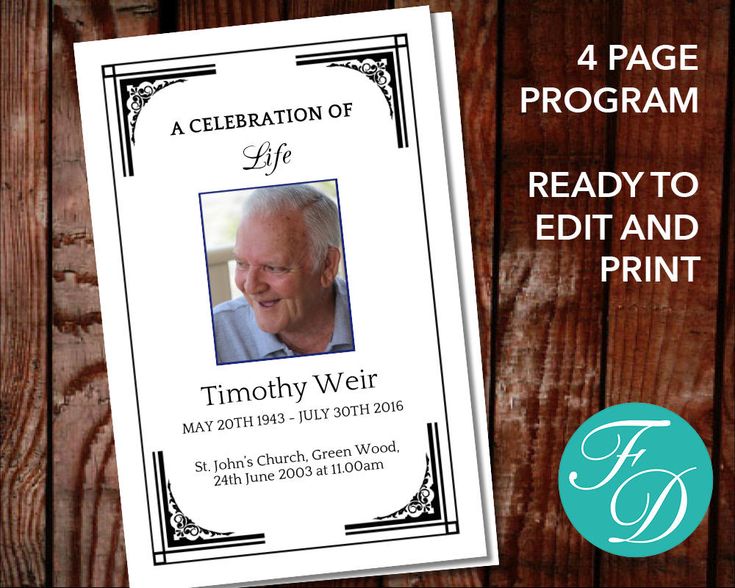 17 best Funeral Order of Service Designs images on Pinterest - free funeral program templates download 17 best Funeral Order of Service Designs images on Pinterest - free funeral program templates download