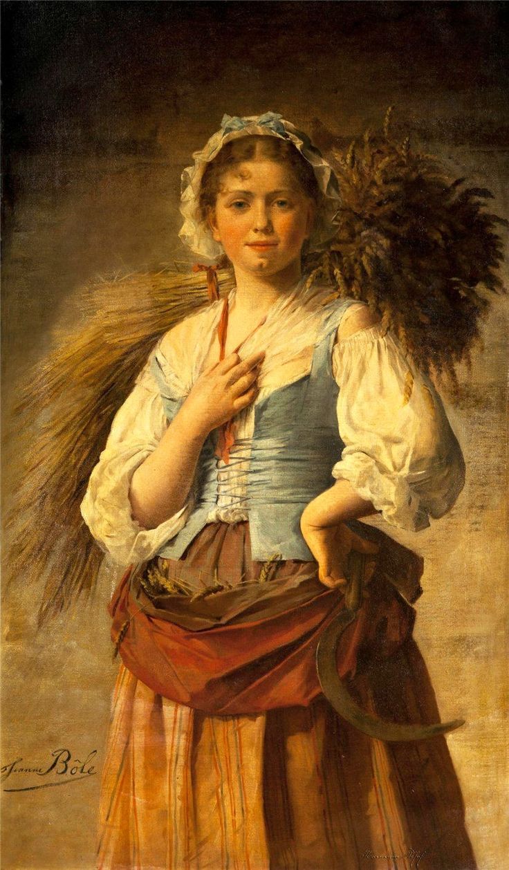 Portrait of a Young Peasant Girl by Jeanne Bole (French