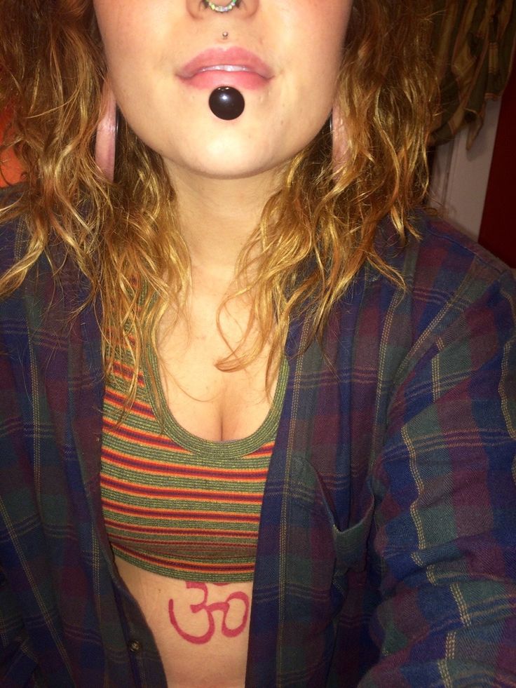 Licking subway girl piercing