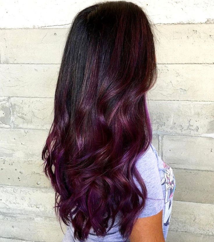 10+ Burgundy Purple Hair Formula 36 Burgundy and Violet Long Ombre Hair BrownOmbreHair Burgundy hair