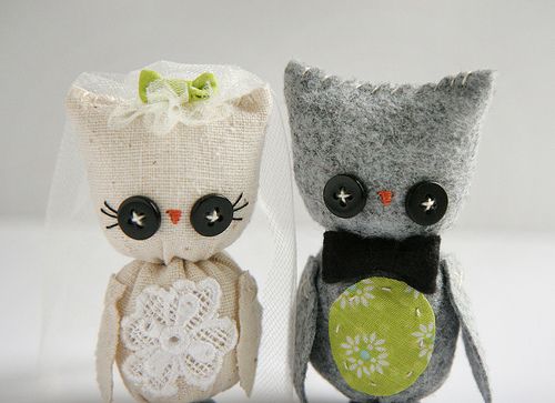 Owl Wedding Cake Toppers By Skunkboy Creatures Owl Wedding Cake Toppers By Skunkboy Creatures