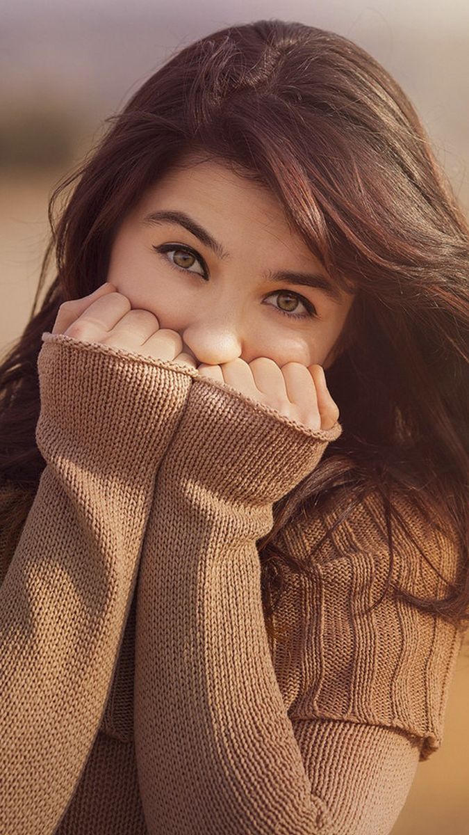 girl-looksweater-iPhone-Wallpaper | Girl photography poses, Photography