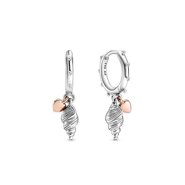 Pandora Heart & Conch Shell Hoop Earrings - Gold | Orecchini a ... Pandora Heart & Conch Shell Hoop Earrings - Gold | Orecchini a ...