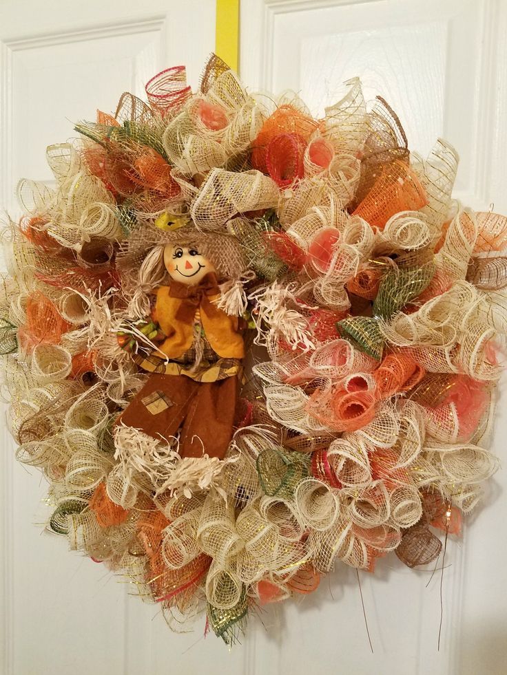 deco mesh scarecrow wreath fall scarecrow wreath fall wreath for deco mesh scarecrow wreath fall scarecrow wreath fall wreath for door scarecrow door decor autumn door wreath farmhouse porch wreath pinterest