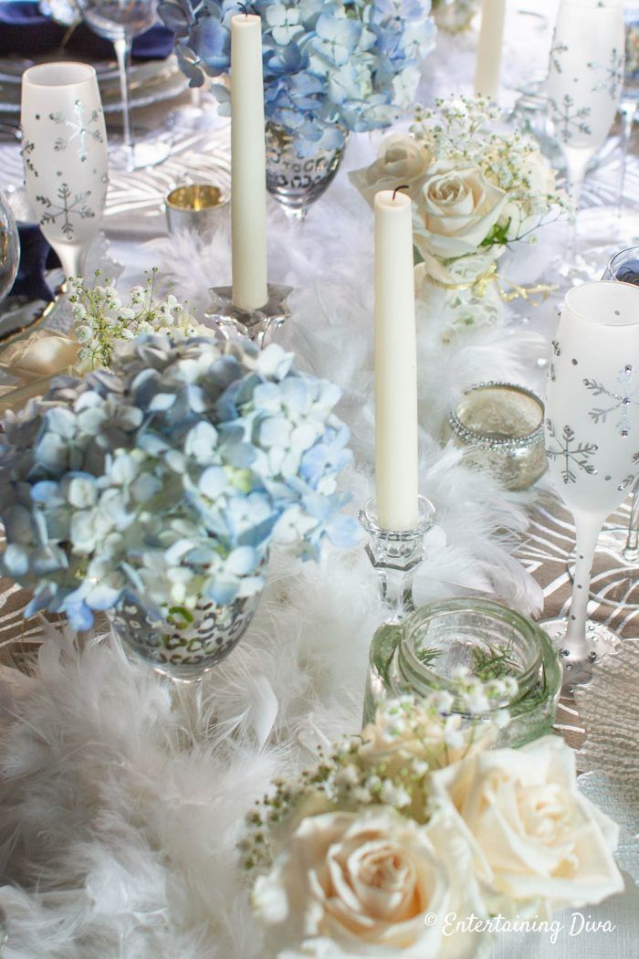 Winter Theme Centerpiece Winter Wonderland Wedding Centerpieces