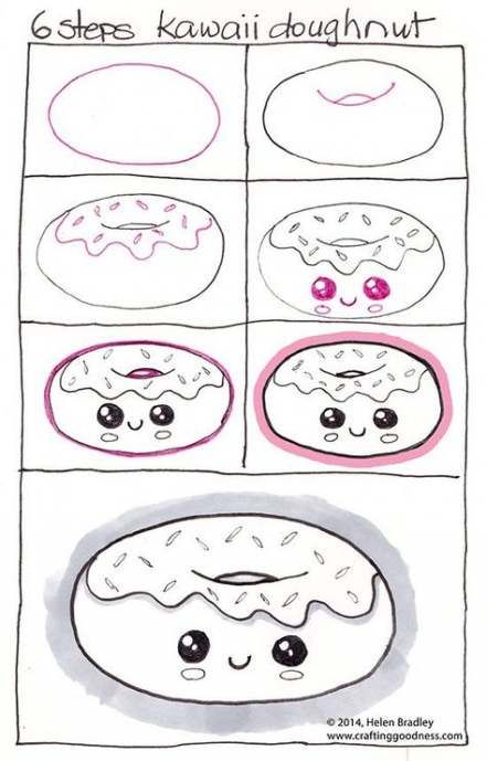 51+ Ideas drawing step by step kawaii food #food #drawing (With images