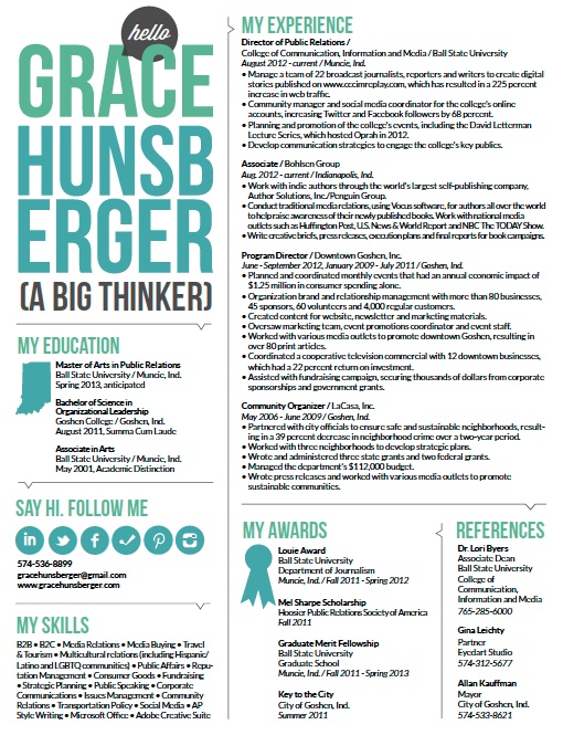public relations supervisor resume