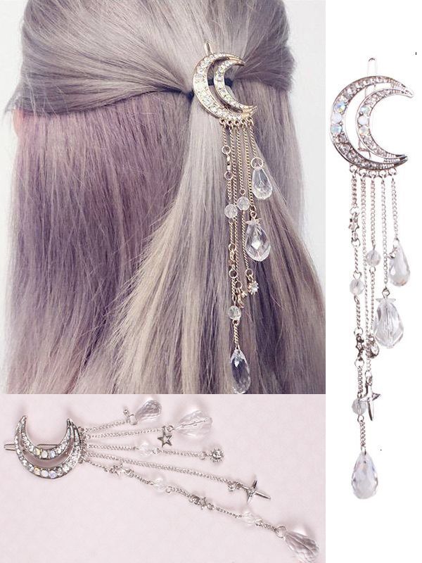 Mondkristall Quasten Haarspangen #haarspangen #mondkristall #quasten #Fashion