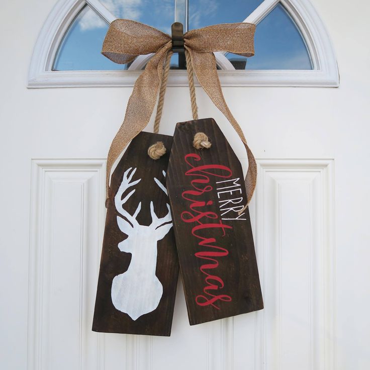 merry christmas wooden door tag door hanger christmas wooden christmas door hanger