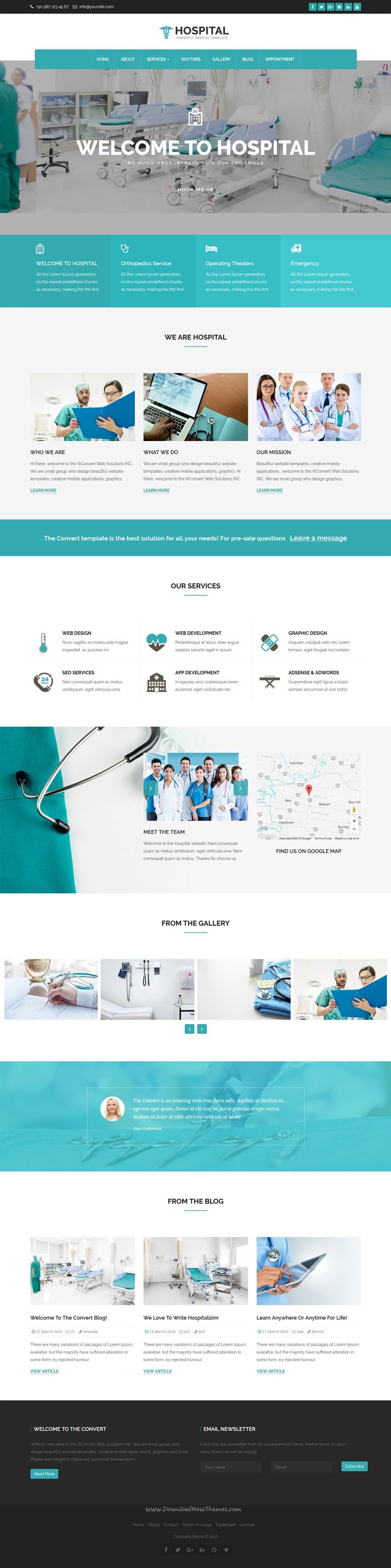 Convert is a professionally design Bootstrap theme for multipurpose medical hospital website with