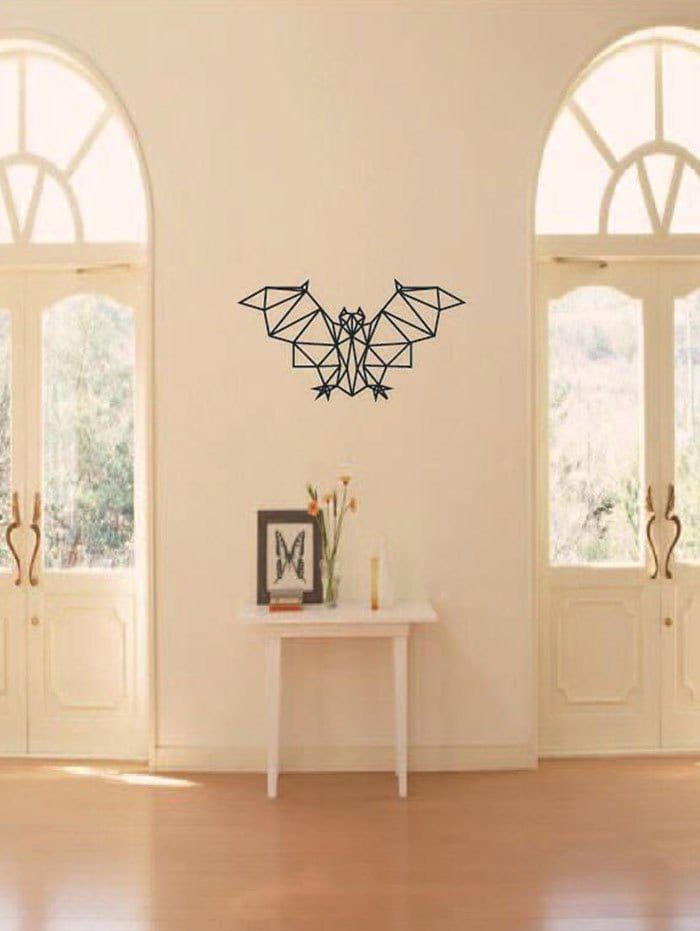 Geometric Bat Print Waterproof Wall Sticker Black 31 57 5cm Geometric Bat Print Waterproof Wall Sticker Black 31 57 5cm