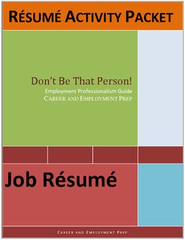 Job resume lesson helps students understand the basics of employment resumes using real-life examples, questions, and do's and dont's activities. Great for CTE, business, life skills, vocational, and work skills students. Lesson includes a short reading selection, do's and don'ts checklist ,multiple choice questions, true/false questions, short answer questions, crossword puzzle,and brainstorming activity. Use as a supplemental teaching tool for student job seekers.