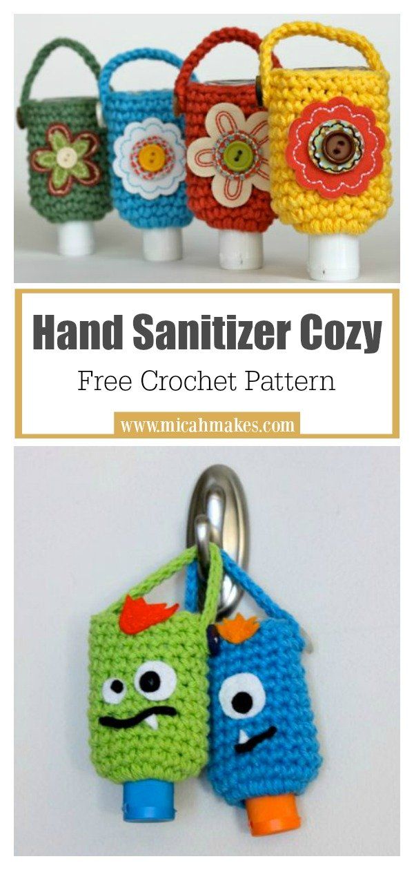 Crochet Hand Sanitizer Cozy Holder Case Instant Download Pattern