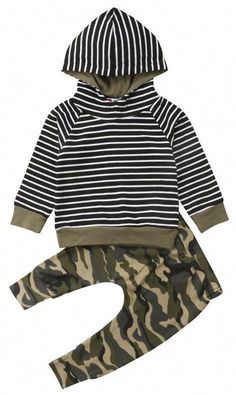 SALE 40% OFF FREE SHIPPING! SHOP Our Stripe Camo Hoodie Set for Baby & Toddler ...