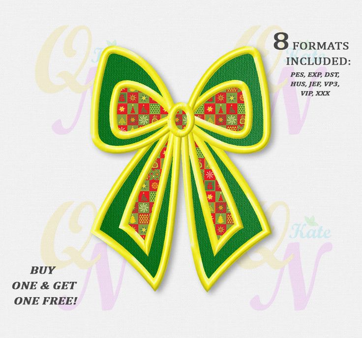 Machine Embroidery Christmas Tree With Bows Design Machine Embroidery Christmas Tree With Bows Design