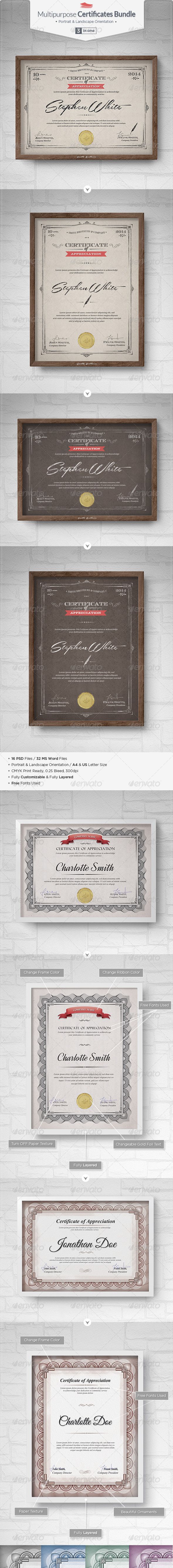 Multipurpose Certificates Bundle - Certificates Stationery. DOWNLOAD : http://graphicriver.net/item/multipurpose-certificates-bundle/7230729?ref=sinzo