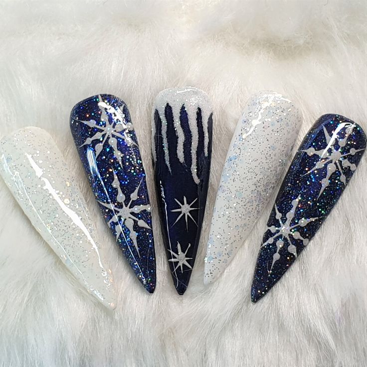 Blue Christmas Nails | Blue christmas nails, Christmas nails, Pure products