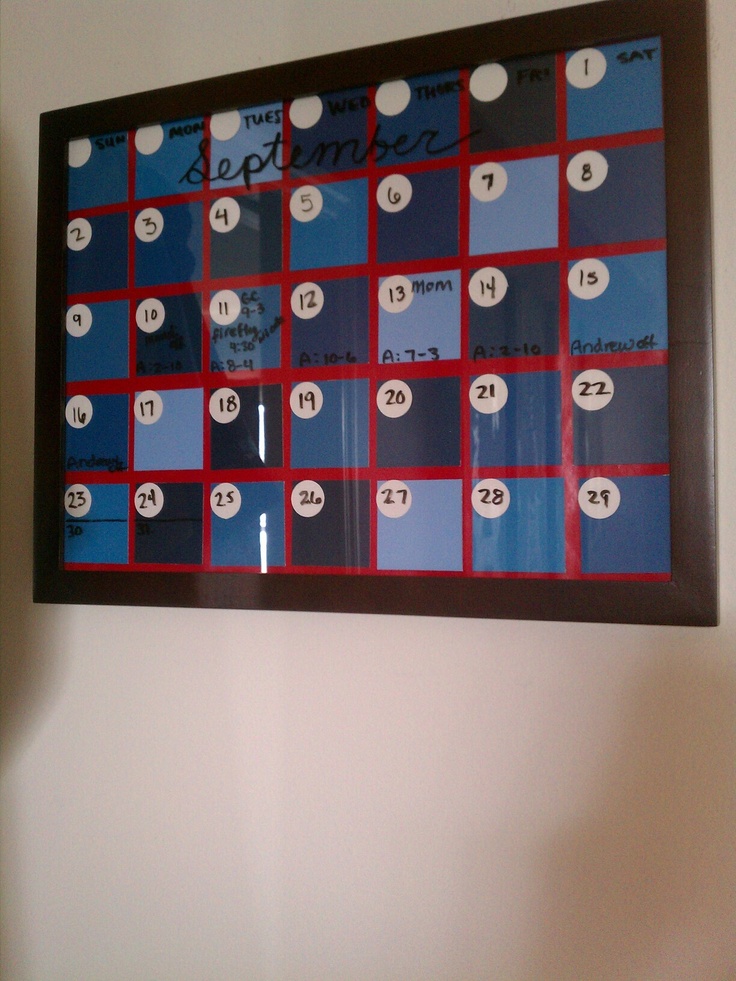 Paint chip calendar! Paint chip calendar, Paint chips, Diy projects Paint chip calendar! Paint chip calendar, Paint chips, Diy projects