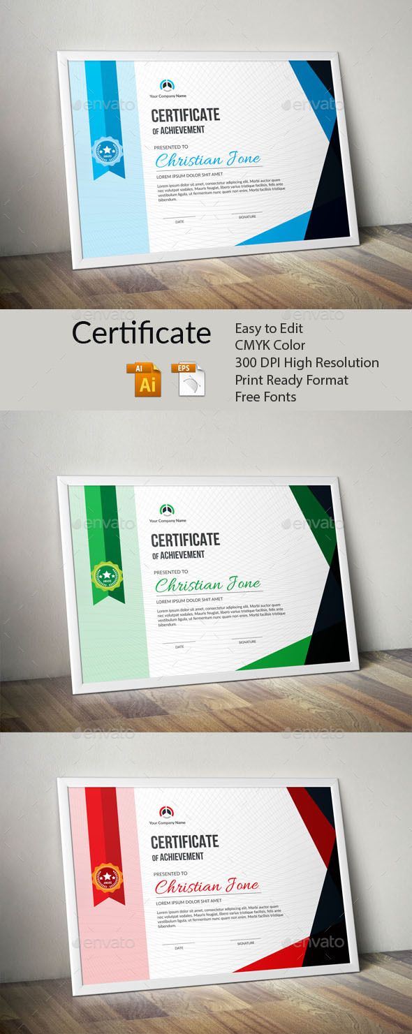#Certificate - Certificates #Stationery Download here: https://graphicriver.net/item/certificate/19748332?ref=alena994