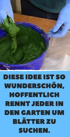 Diese Idee ist so wunderschön, hoffentlich rennt jeder in den Garten um Blätte...