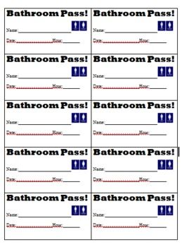 printable hall pass for students