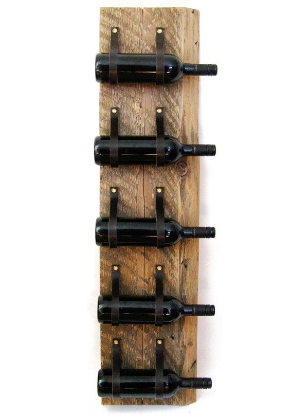 Wood Leather Wine Rack Reclaimed And Recycled 5 Wood Leather Wine Rack Reclaimed And Recycled 5 Bottle Wall Holder Lwr54 Better Than Martha Pinterest