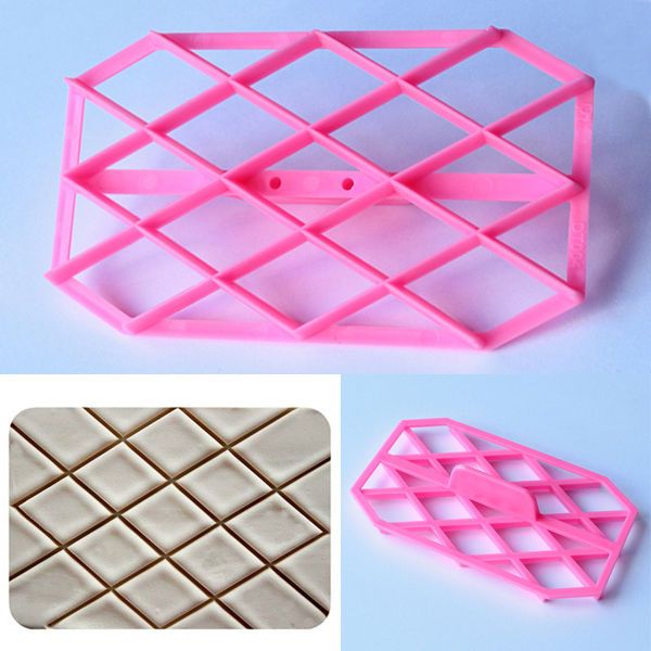 Diamond Quilting Embosser Cutter Icing Fondant Cake Decorating Sugarcraft Mold Diamond Quilting Embosser Cutter Icing Fondant Cake Decorating Sugarcraft Mold