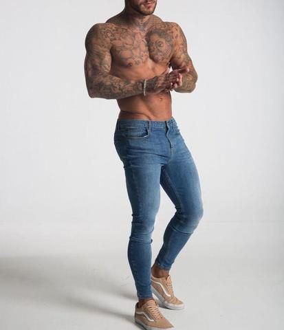 Skinny Jeans For Men Black Streetwear Hip Hop Stretch Jeans Hombre Sli – mysho...