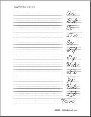 hand writing practice sheets