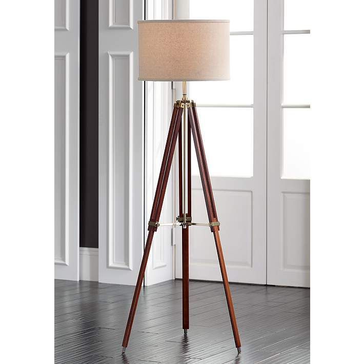 Surveyor Cherry Wood Tripod Floor Lamp By Possini Euro W1650 Lamps Plus Design Living Room Surveyor Cherry Wood Tripod Floor Lamp, Cherry Wood Floor Lamps